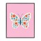 Stupell Industries Boho Pink Floral Butterfly Framed Giclee, design by Jessica Beck